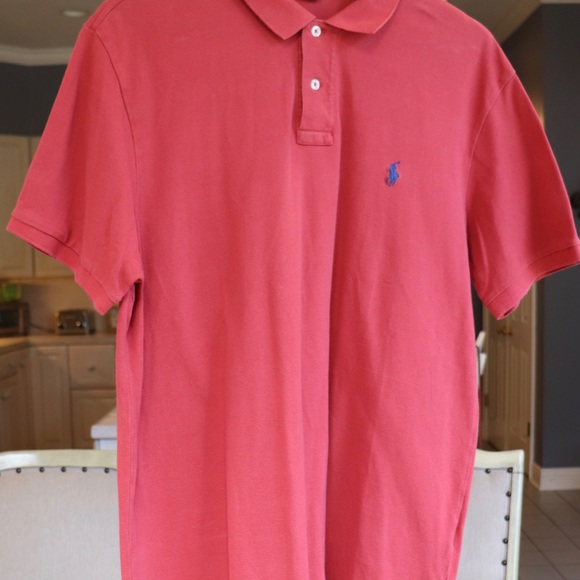 salmon colored polo